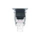 Decorative castor with double bearing and stopper, plate mounting, transparent, Ø50 mm, height 73 mm, up to 40 kg 9. Furniture casters