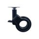 IVENTO K - Декоративно мебелно колелце със стопер - черно, ф60 9. Мебелни колелца