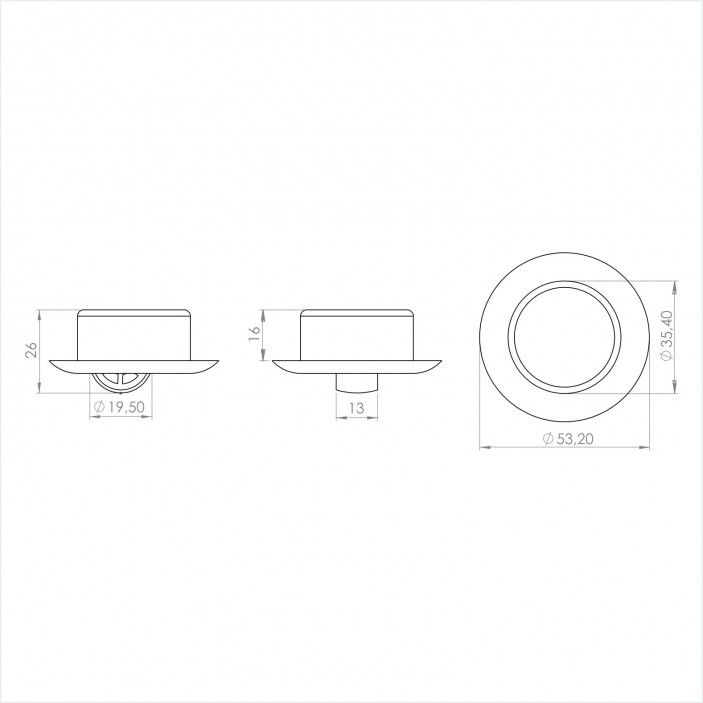Wheel for digging a hole f35, black and white 09L.001.03 - 9. Furniture casters Wheel for digging a hole f35, black and white 9. Furniture casters