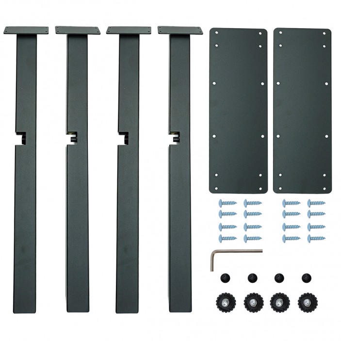 IVENTO Metal table leg – black, 710 mm, suitable for countertops and desks 10L.090.11 - 10. Furniture legs and spacers IVENTO Metal table leg – black, 710 mm, suitable for countertops and desks 10. Furniture legs and spacers