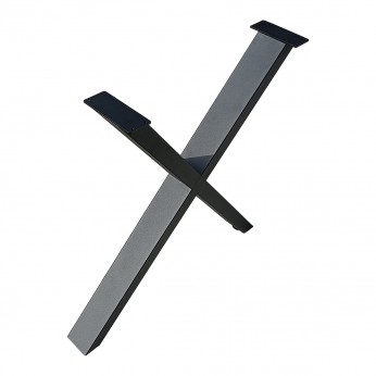 IVENTO Метален крак за маса – черен, 710 мм, подходящ за плотове и бюра