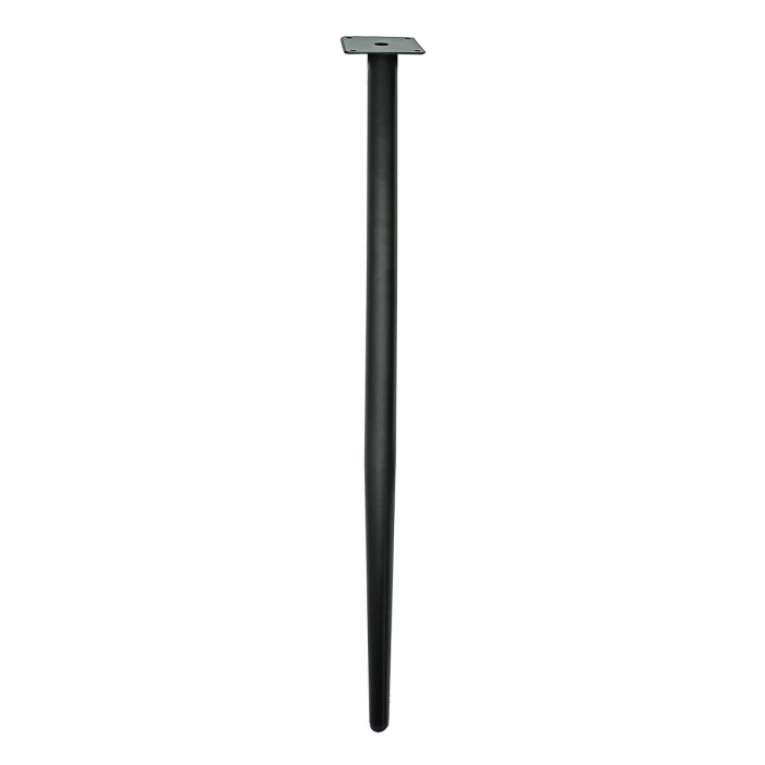 IVENTO Straight black metal leg 700 mm 10. Furniture legs and spacers