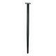 IVENTO Straight black metal leg 700 mm 10. Furniture legs and spacers