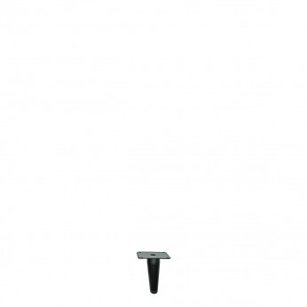 IVENTO Straight black metal leg with 100 mm 10. Furniture legs and spacers