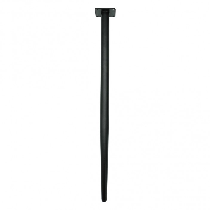 IVENTO Straight black metal leg 700 mm 10. Furniture legs and spacers