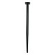 IVENTO Straight black metal leg 700 mm 10. Furniture legs and spacers