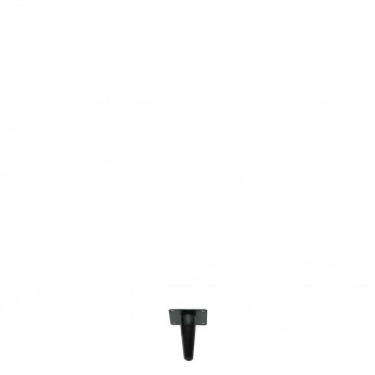 IVENTO Straight black metal leg with 100 mm 10. Furniture legs and spacers