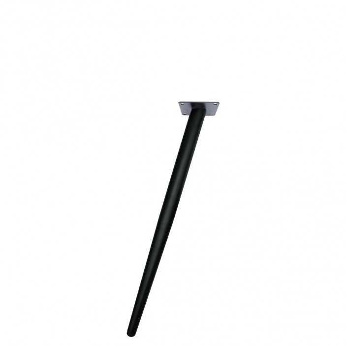 VENTO Black metal leg with slope 500 mm 10. Furniture legs and spacers
