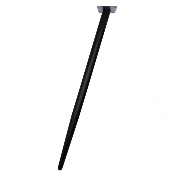 VENTO Black metal leg with slope 700 mm 10. Furniture legs and spacers