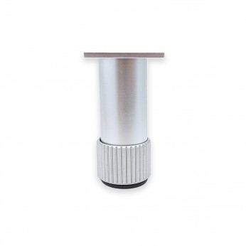 IVENTO Adjustable round plastic leg 100 mm. ± 5 mm - matt chrome 12. Plastic base legs