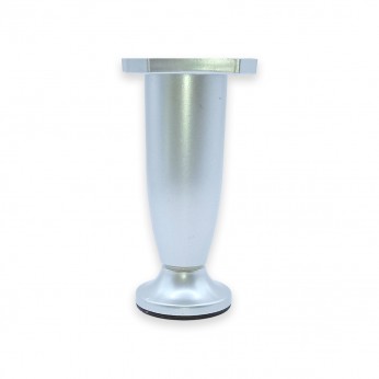 Adjustable plastic furniture leg 100-115 mm, matt chrome Plastic base legs