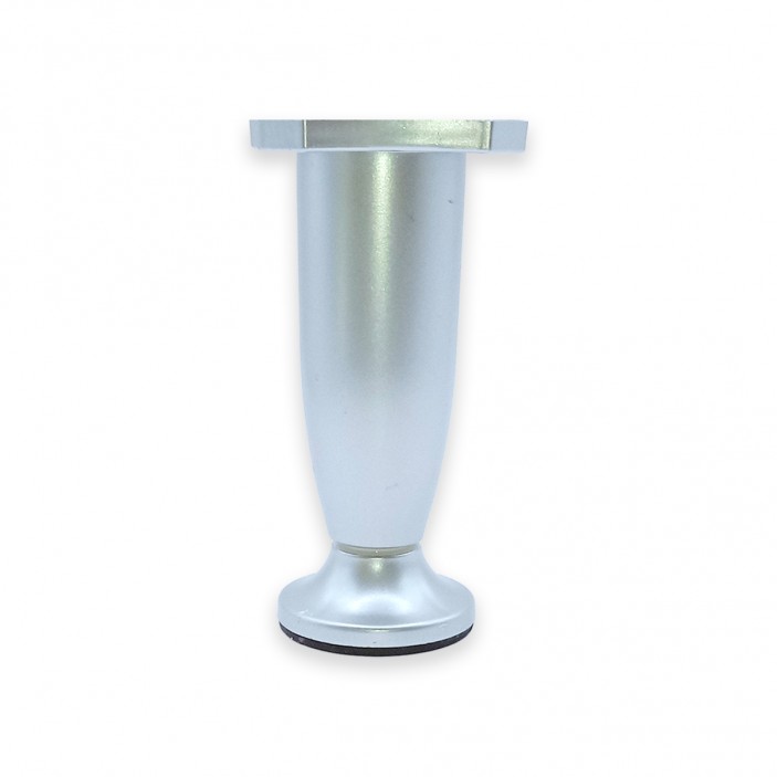 Adjustable plastic furniture leg 100-115 mm, matt chrome 12L.113.05 - Plastic base legs Adjustable plastic furniture leg 100-115 mm, matt chrome Plastic base legs