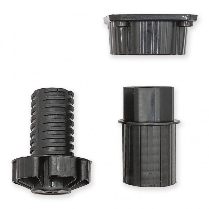 IVENTO PVC Adjustable cabinet legs black 12L.203.08-15 - Plastic base legs IVENTO PVC Adjustable cabinet legs black Plastic base legs