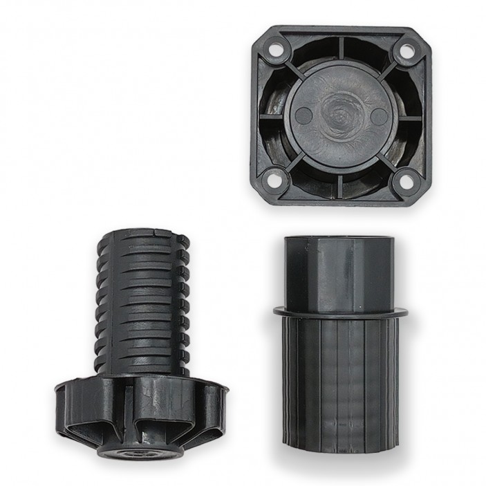 IVENTO PVC Adjustable cabinet legs black 12L.203.08-15 - Plastic base legs IVENTO PVC Adjustable cabinet legs black Plastic base legs