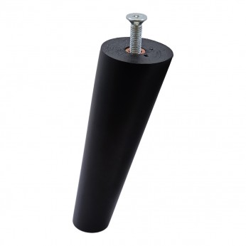 IVENTO Inclined wooden leg with bolt M8*L30 height 150 mm, black 12. Plastic base legs