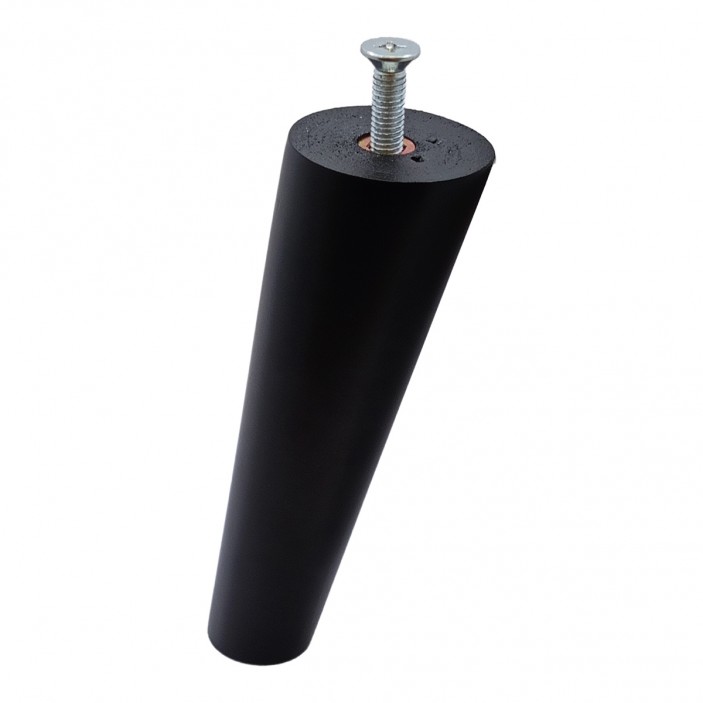 IVENTO Inclined wooden leg with bolt M8*L30 height 150 mm, black 12L.902.16 - 12. Plastic base legs IVENTO Inclined wooden leg with bolt M8*L30 height 150 mm, black 12. Plastic base legs
