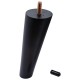 IVENTO Inclined wooden leg with M8 screw, height 150 mm, black 12L.903.16 - 12. Plastic base legs IVENTO Inclined wooden leg with M8 screw, height 150 mm, black 12. Plastic base legs