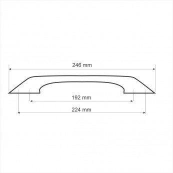 Metal lux handle 001.192-224 Furniture handles