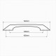 Metal lux handle 001.128-160 13.001.128-160. - Furniture handles Metal lux handle 001.128-160 Furniture handles