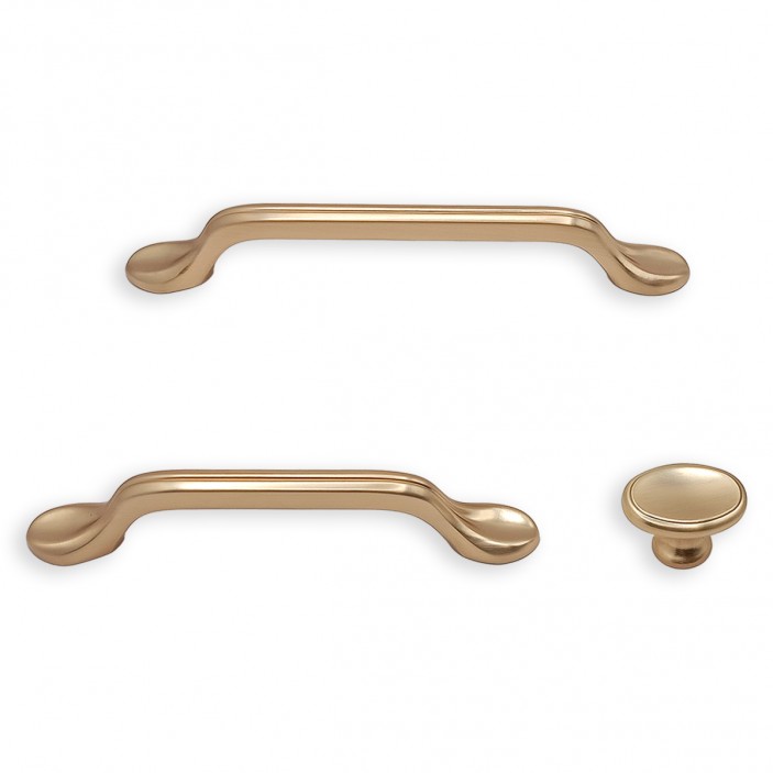 Handle set 026 gold – oblong and elliptical knob for cabinets and drawers 13. Furniture handles