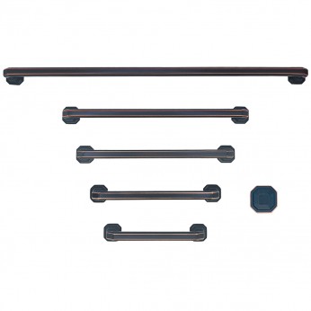 IVENTO Furniture handle Model 042 - Matte Black with Copper Edge 13. Furniture handles