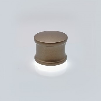 IVENTO Illuminated furniture handle for bedside table – brown metallic body, white LED light - Model 1400 13. Furniture handles