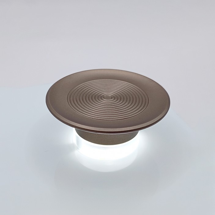 IVENTO Illuminated furniture handle for bedside table drawer - metallic brown body, white LED light - Model 1401 13. Furniture handles