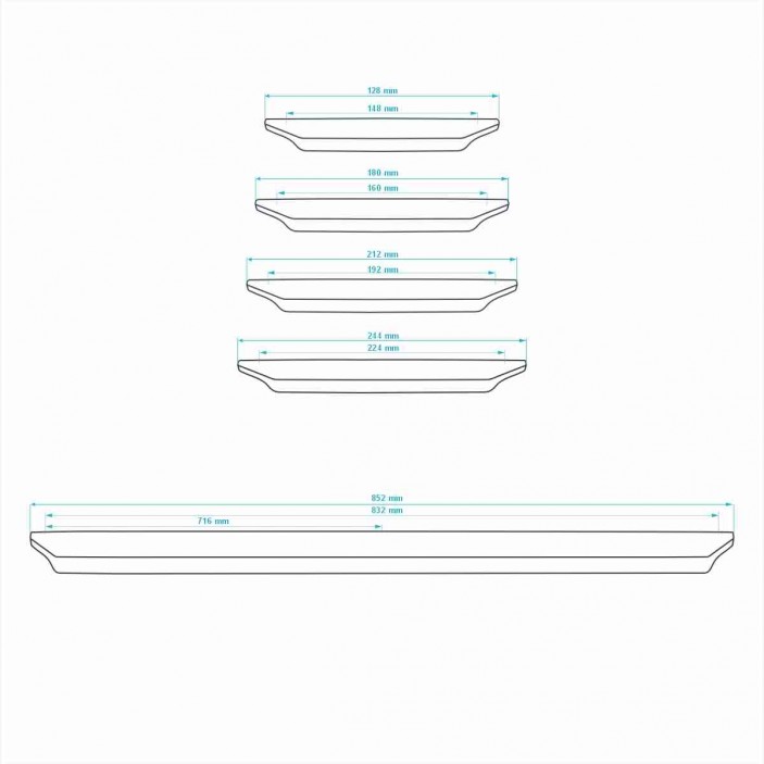 Aluminium eco line handle Viva 382 black Furniture handles