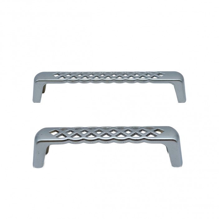 Metal handle 5190. Openwork furniture handle with braided ornament 13.5190.096-128.05 - 13. Furniture handles Metal handle 5190. Openwork furniture handle with braided ornament 13. Furniture handles