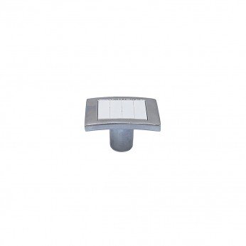 Furniture handle knob 5440, combined chrome and white