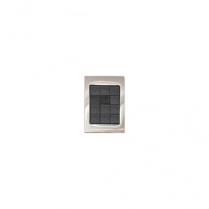 Мебелна дръжка копче 5440, комбинирана инокс и черно 13. Мебелни дръжки