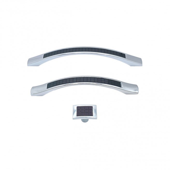 Furniture combined handle 5440, chrome and black 13.5440.128-160.02.16 - 13. Furniture handles Furniture combined handle 5440, chrome and black 13. Furniture handles