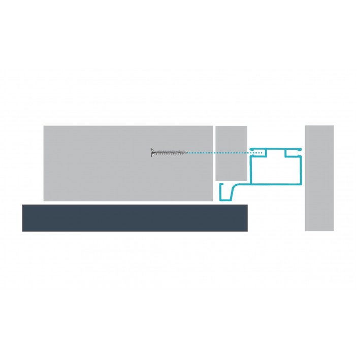 U Profile for handleless door 5455 13L.5456.01-05-16 - Furniture handles U Profile for handleless door 5455 Furniture handles