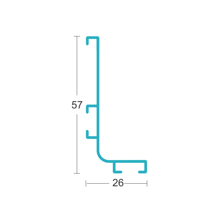 L Handleless door profile 5460 Furniture handles