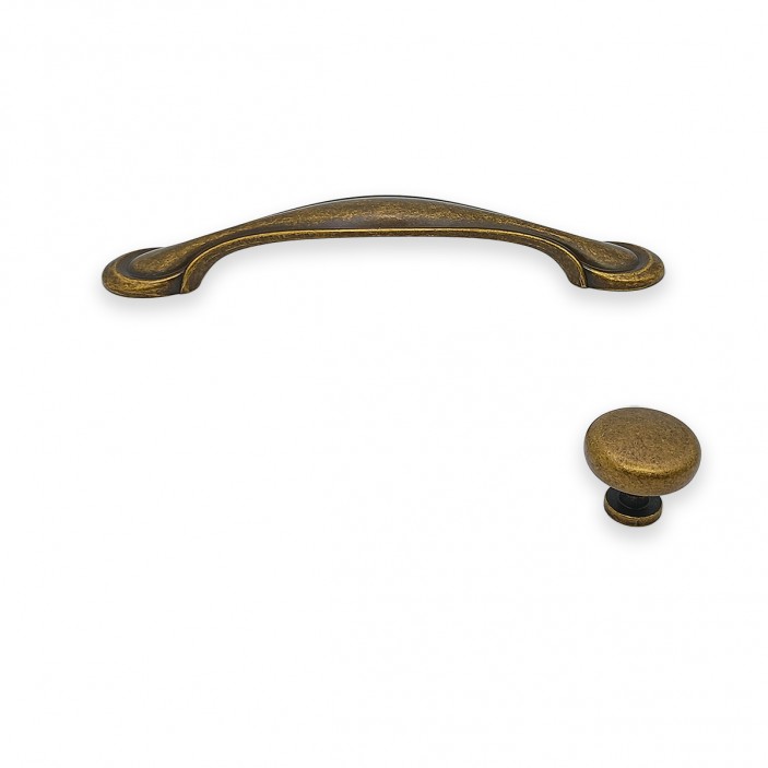 Decorative handle with vintage design. Model 702 – Old gold 13. Furniture handles