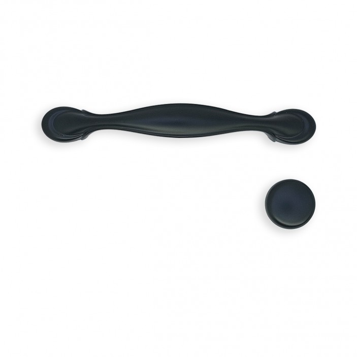 Decorative handle with vintage design. Model 702 – Black 13. Furniture handles