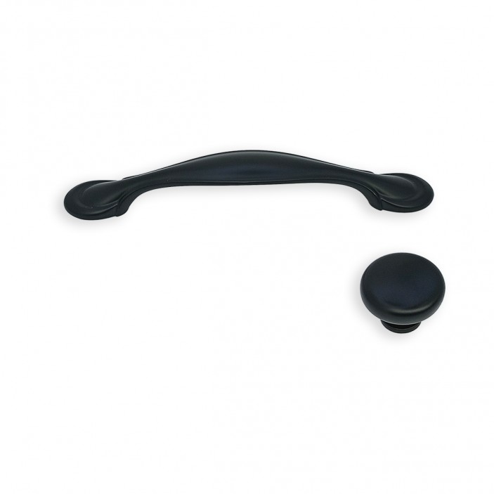 Decorative handle with vintage design. Model 702 – Black 13. Furniture handles