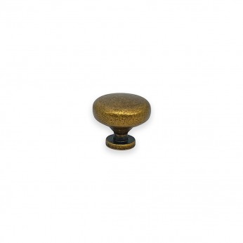 Black Single decorative handle with vintage design. Model 702 – Old Gold 13. Furniture handles