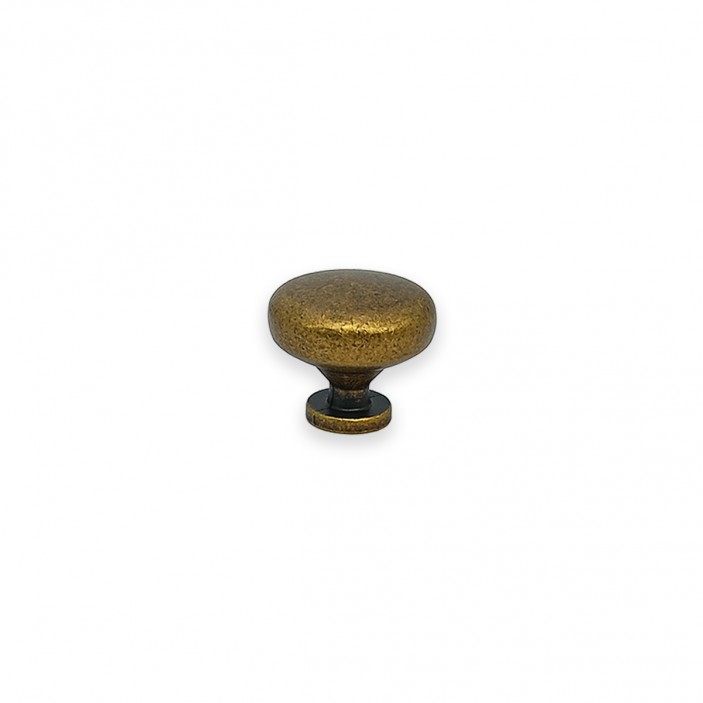 Black Single decorative handle with vintage design. Model 702 – Old Gold 13. Furniture handles
