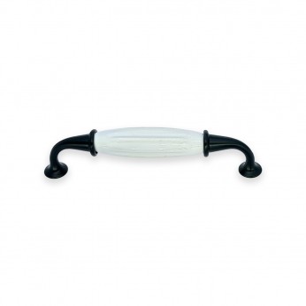 Furniture handles made of metal and porcelain. Model 803 – Matte black and white 13. Furniture handles