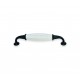 Furniture handles made of metal and porcelain. Model 803 – Matte black and white 13.803.096-128.16 - 13. Furniture handles Furniture handles made of metal and porcelain. Model 803 – Matte black and white 13. Furniture handles