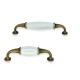 Furniture handles made of metal and porcelain. Model 803 – Antique gold and white 13.803.00.09 - 13. Furniture handles Furniture handles made of metal and porcelain. Model 803 – Antique gold and white 13. Furniture handles