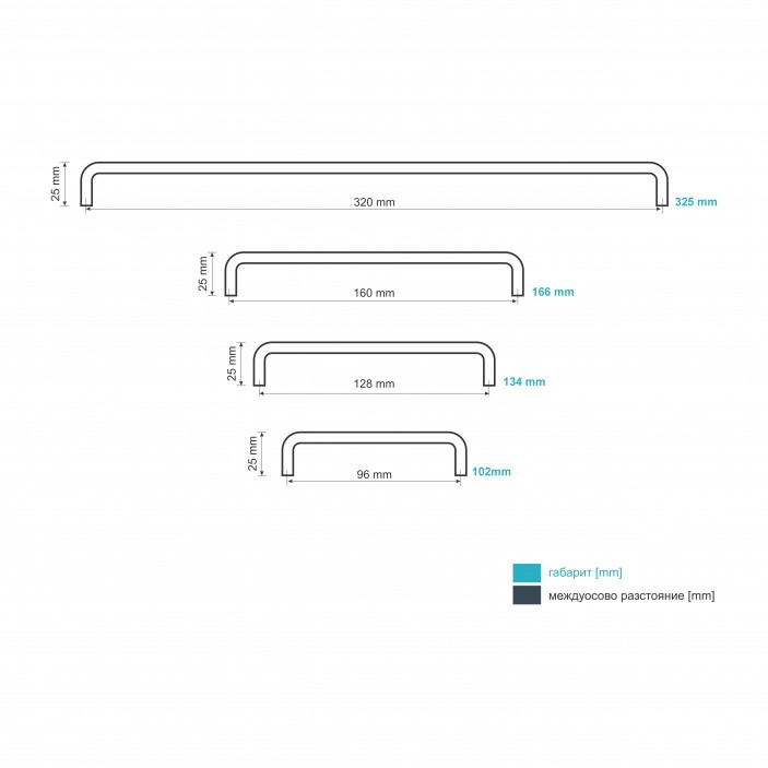 IVENTO Дръжка 8030 Мебелни дръжки