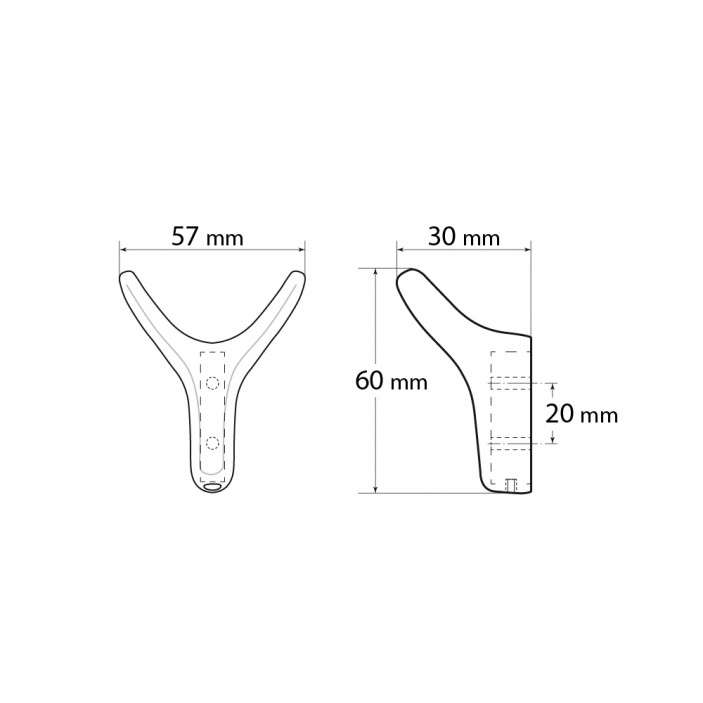 IVENTO K Furniture Hanger - Modern Wall Hanger for Hallway - Black Matt - Taurus Silhouette 14. Furniture hooks