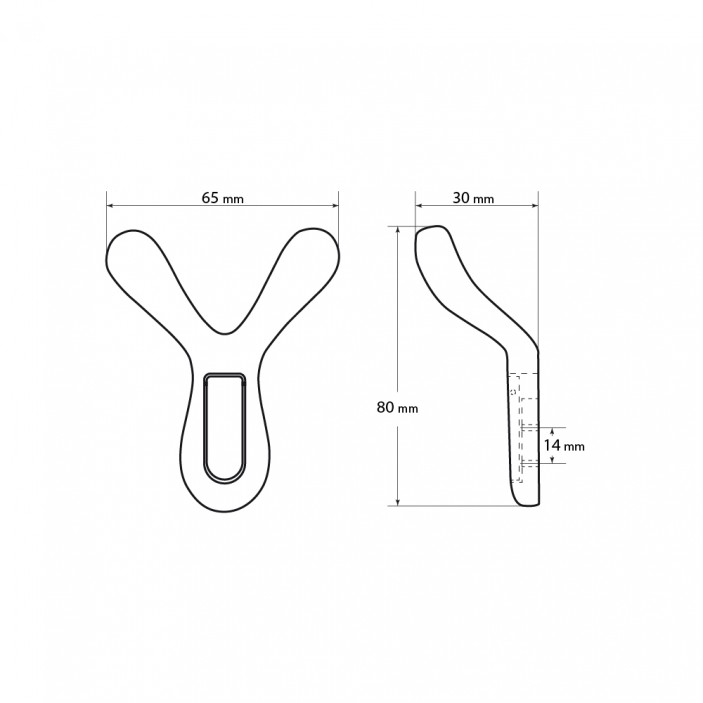 IVENTO K Metal coat hanger for hallway 930331, matte anodized 14. Furniture hooks