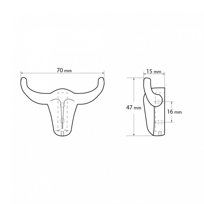 IVENTO K IVENTO K Wall hanger 930329, black matt 14L.004.16 - 14. Furniture hooks IVENTO K IVENTO K Wall hanger 930329, black matt 14. Furniture hooks