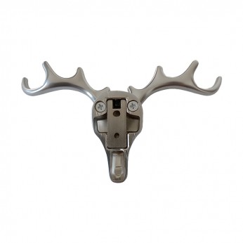 IVENTO K Стенна закачалка със стилизирана глава на елен – елегантен и модерен акцент 930330, мат елоксал 14L.005.05 - 14. Мебелни закачалки IVENTO K Стенна закачалка със стилизирана глава на елен – елегантен и модерен акцент 930330, мат елоксал 14. Мебелни закачалки