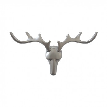 IVENTO K Стенна закачалка със стилизирана глава на елен – елегантен и модерен акцент 930330, мат елоксал 