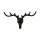IVENTO K Стенна закачалка със стилизирана глава на елен – елегантен и модерен акцент 930330, черно мат 14. Мебелни закачалки