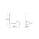 IVENTO K Metal wall hanger 93032, black matt 14L.007.16 - 14. Furniture hooks IVENTO K Metal wall hanger 93032, black matt 14. Furniture hooks